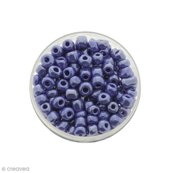 Perle de rocaille nacrée Violet lavande - 5 mm x 15 g - Photo n°1