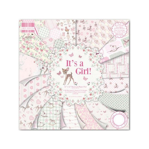 48 Papiers Fantaisis First Edition 30.5 cm IT'S A GIRL - Photo n°1