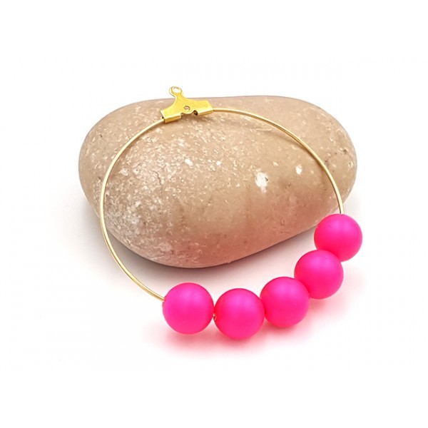 10 Perles Swarovski 8mm Crystal Neon Pink Pearl - Photo n°1