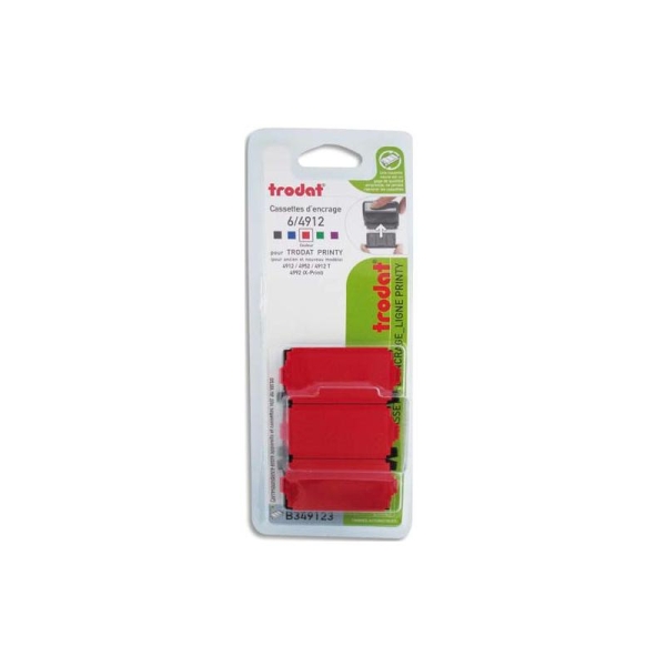 DORMY Boite de 10 recharges préencrées rouge K/2 compatible 4912/4952 - Photo n°1