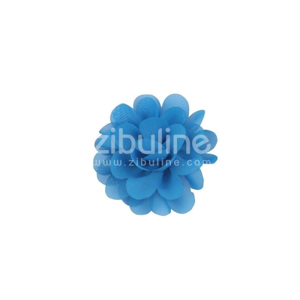 Fleur chiffon - Bleu - Photo n°1
