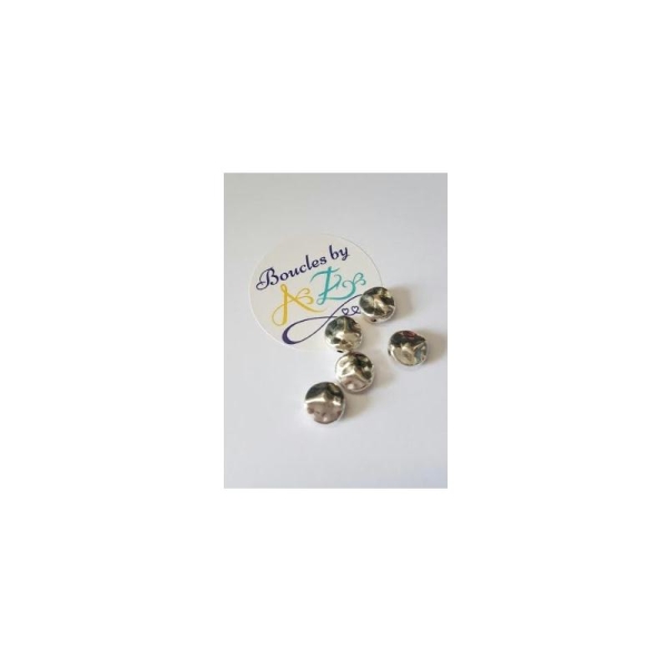Perles rondes plates argentées en métal 10mm x10 - Photo n°1