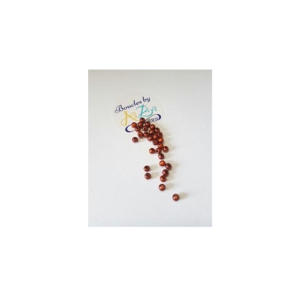 Perles magiques marron 4mm x30 - Photo n°1