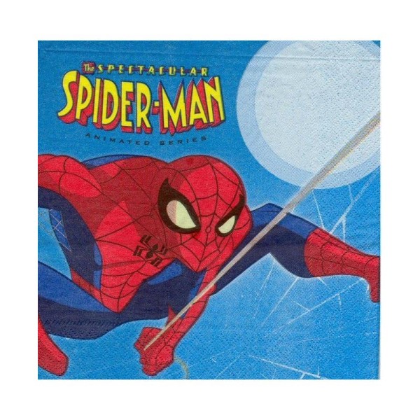 4 Serviettes en papier Spectacular Spiderman Format Lunch - Photo n°1