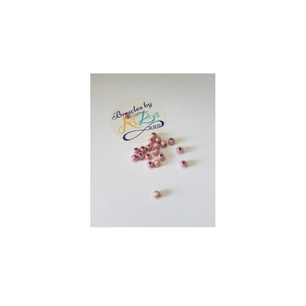 Perles magiques roses 4mm x30 - Photo n°1