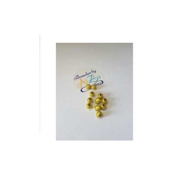 Perles magiques jaunes 6mm x20 - Photo n°1