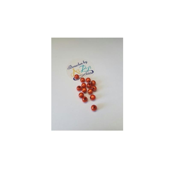 Perles magiques oranges 6mm x20 - Photo n°1