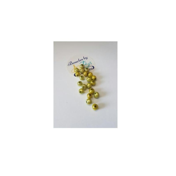 Perles magiques vertes 6mm x20 - Photo n°1