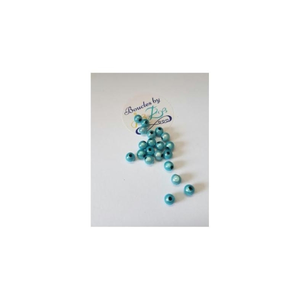 Perles magiques turquoises 6mm x20 - Photo n°1