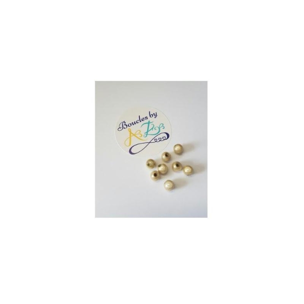 Perles magiques beiges 6mm x20 - Photo n°1