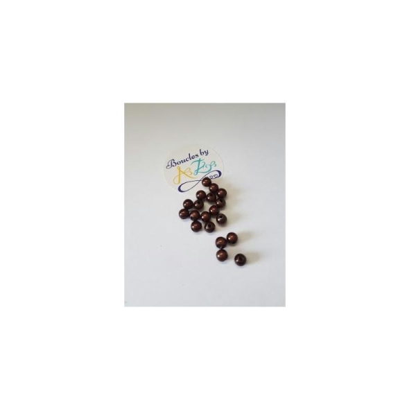 Perles magiques marron 6mm x20 - Photo n°1