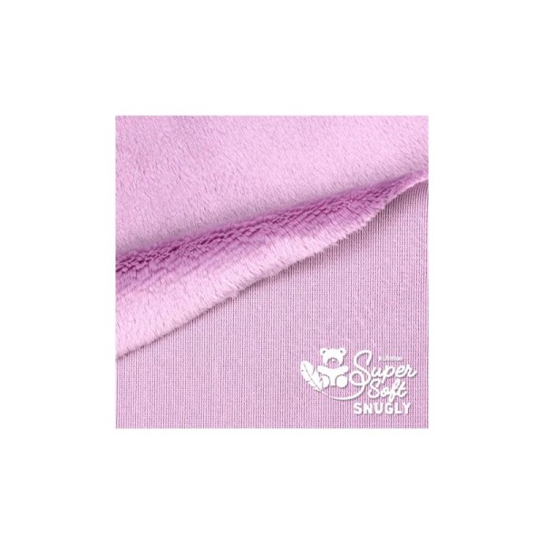 Coupon de tissu peluche Snuggly - Poils longs 5 mm - Mauve - 75 x 100 cm - Photo n°2