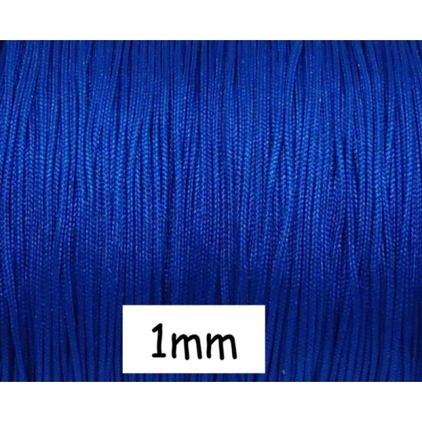 10m Fil De Jade 1mm De Couleur Bleu Vif Électrique - Photo n°1