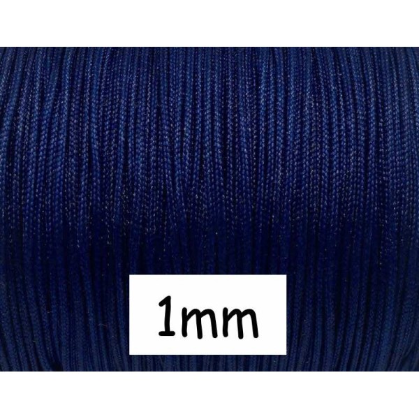 10m Fil De Jade 1mm De Couleur Bleu Marine - Idéal Noeud Coulissant - Wrap - Photo n°1
