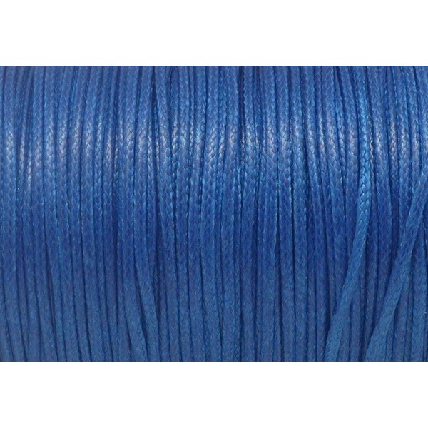 R-5m Cordon Polyester Enduit 1,5mm Souple Imitation Cuir Bleu Brillant - Photo n°1