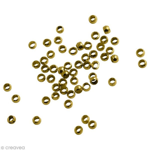 Perles à écraser 2 mm - Bronze - 50 pcs - Photo n°1