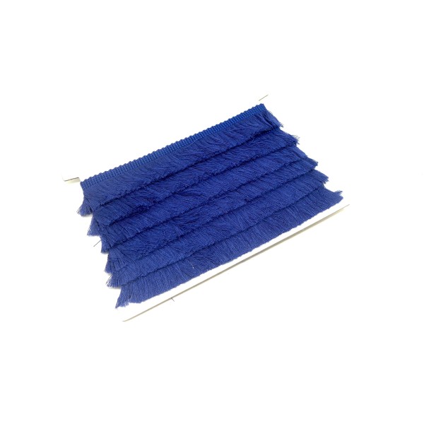 R-50cm De Galon Frange  De Couleur Bleu Roi En Polyester Et Coton - Photo n°1