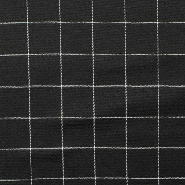 Tissu à carreaux - Noir & blanc - Photo n°1