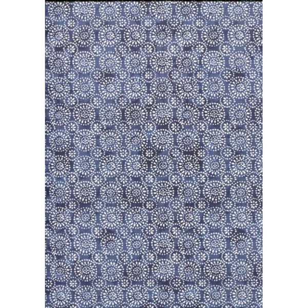 Batik bleu, papier fantaisie italien - Photo n°1