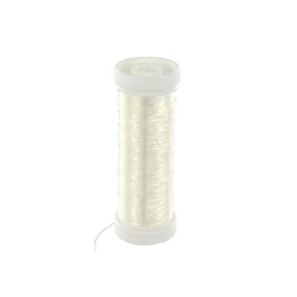 Fil de nylon incolore (ø 0,30 mm) pour perles et étalage - Fusette de 25 mètres - Photo n°1