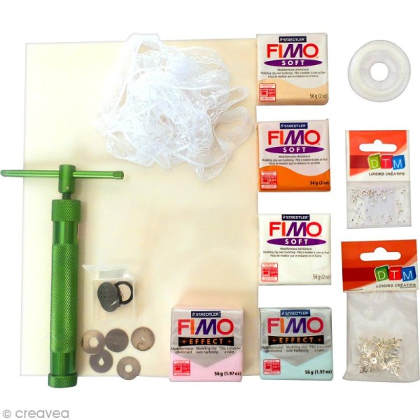 Kit créatif modelage pâte Fimo - Collier de perles - Douceur - Photo n°3
