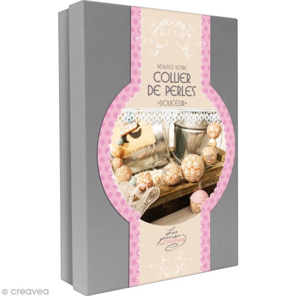 Kit créatif modelage pâte Fimo - Collier de perles - Douceur - Photo n°1