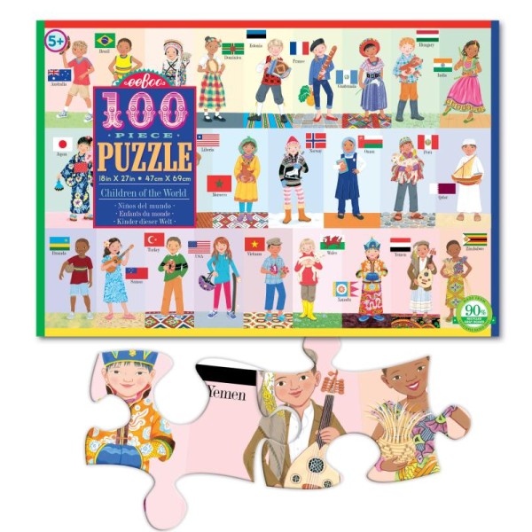 Puzzle 100p- les enfants du monde - Photo n°1