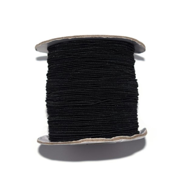 Fil nylon rond 1 mm élastique noir x1 m - Photo n°1