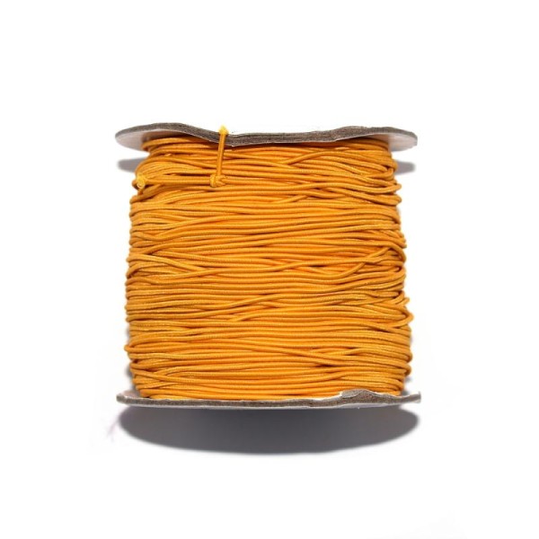 Fil nylon rond 1 mm élastique jaune moutarde x1 m - Photo n°1