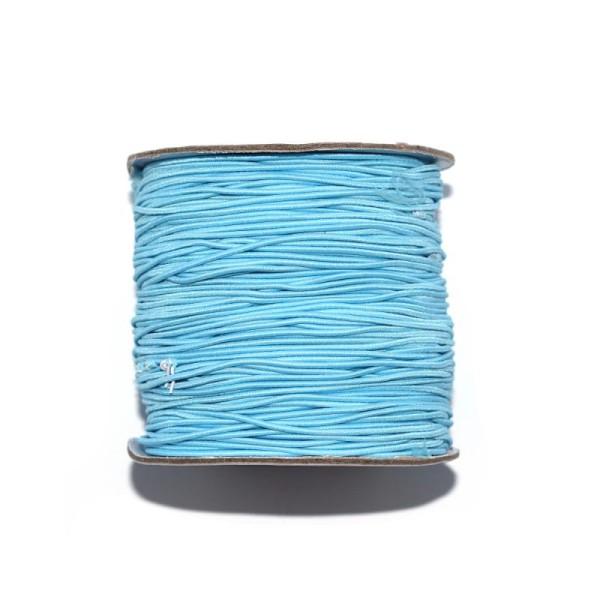 Fil nylon rond 1 mm élastique bleu clair x1 m - Photo n°1
