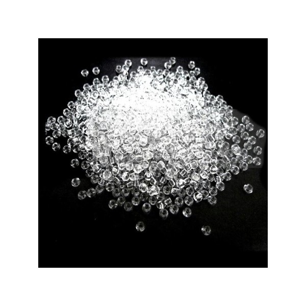 Perles de rocailles en verre 5° (ø 04,5 mm) Cristal Transparent - Boîte de 15 grs - Photo n°1