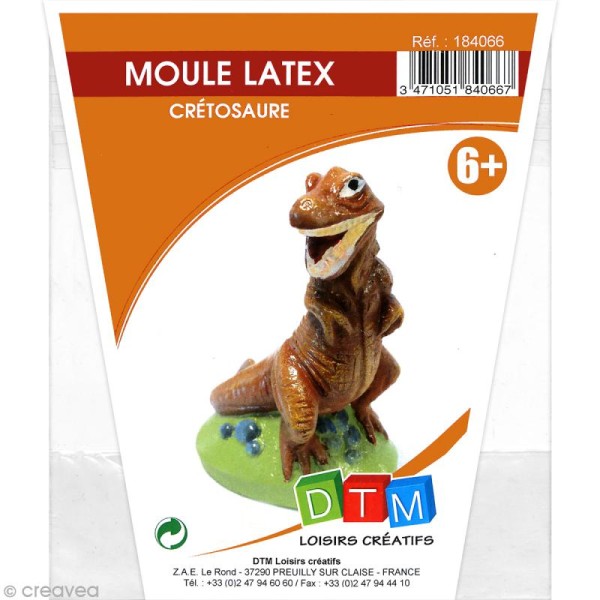 Moule latex - Dinosaure - Crétosaure - 9 cm - Photo n°1