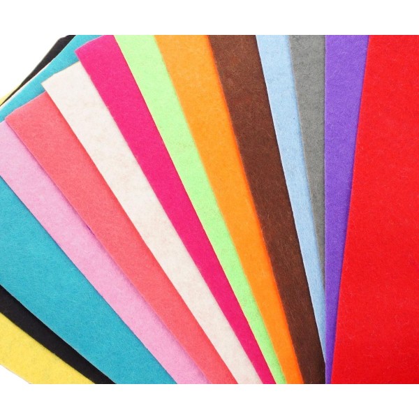 20pcs le Feutre Coloré des Feuilles de Tissu de Polyester Broderie Scrapbooking Décoration DIY Craft - Photo n°1