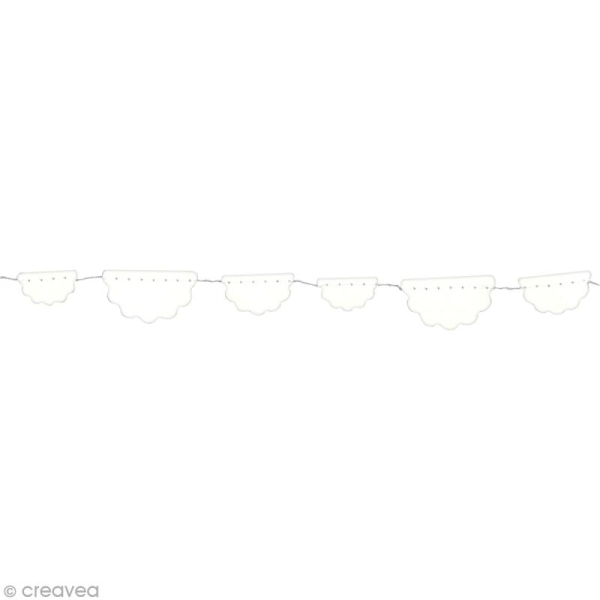 Guirlande Dentelles blanches en papier à décorer - 2,70 m - Photo n°2