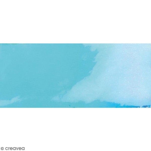 Coupon de tissu holographique - Bleu - 66 x 45 cm - Photo n°1
