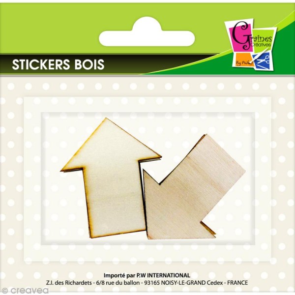 Stickers en bois - Flèches - 8 pcs - Photo n°1