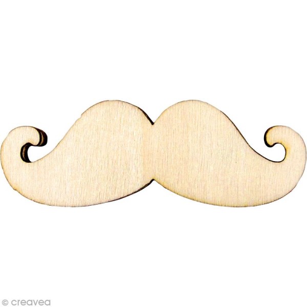 Stickers en bois - Moustaches - 8 pcs - Photo n°2