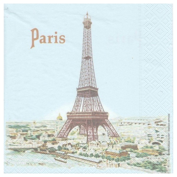 4 Serviettes en papier Paris Tour Eiffel Format Lunch - Photo n°1