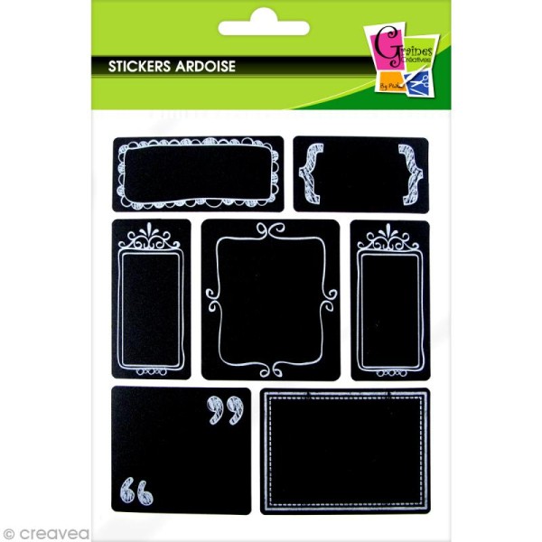Stickers ardoise - Etiquettes élégantes - 28 autocollants - Photo n°1