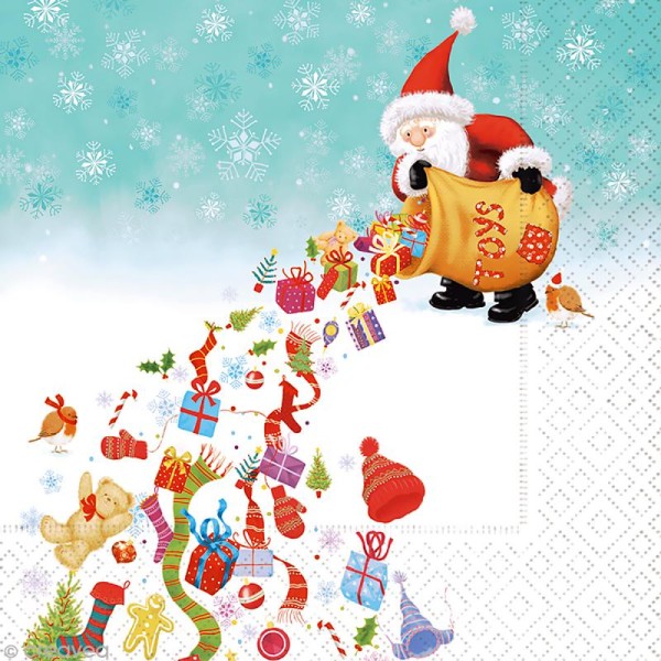 Serviette en papier Noël - Santa Claus - Photo n°1