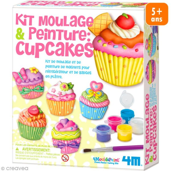 Kit moulage en plâtre - Magnets Cup cakes - Photo n°1