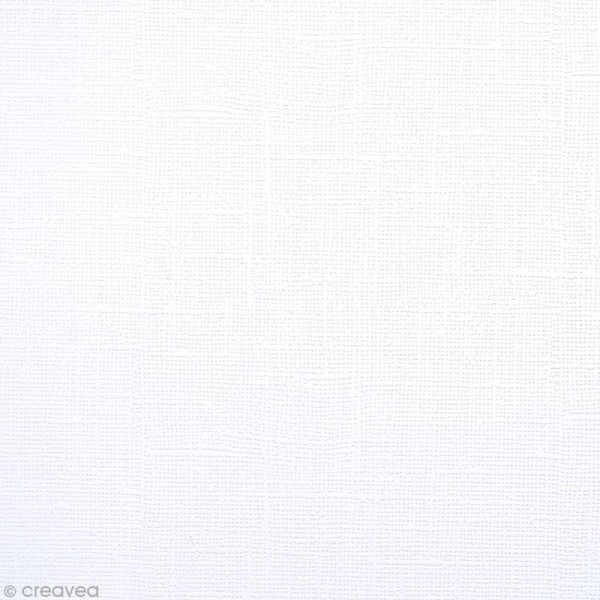Feuille de papier adhésif cardstock - Blanc - 30 x 30 cm - Photo n°2