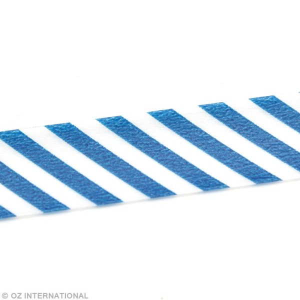 Masking Tape - Rayures Bleu marine - 15 mm x 10 m - Photo n°2