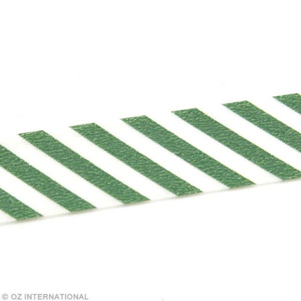 Masking Tape - Rayures Vert militaire - 15 mm x 10 m - Photo n°2