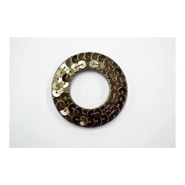 Boucle anneau passant plastique dark effet sequins 55mm - Photo n°1