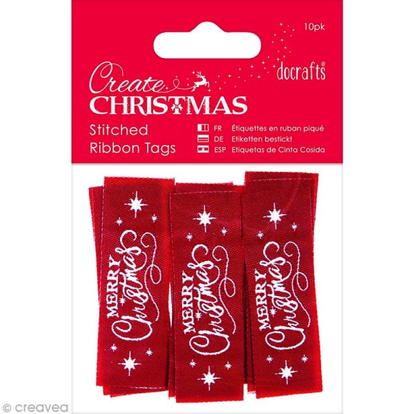 Étiquettes ruban - Create Christmas - 10 pcs - Photo n°1