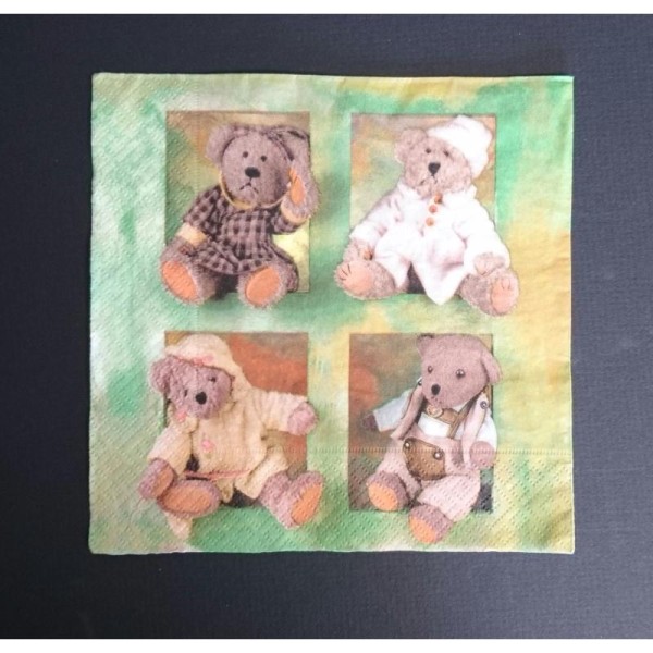 Serviette en papier sur le thème des ours - Photo n°1