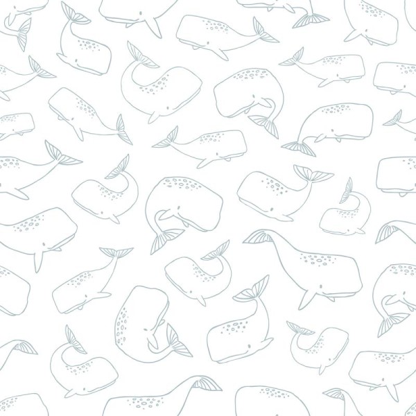 Papier peint intissé motif baleines - Photo n°1
