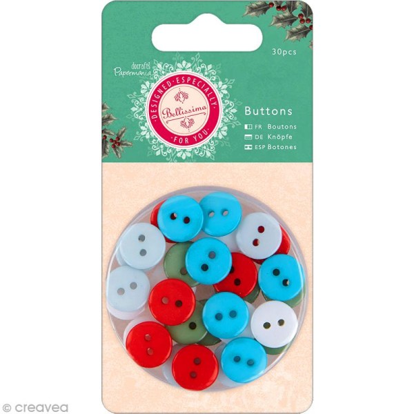 Assortiment boutons - Bellissima Christmas - 30 - Photo n°1
