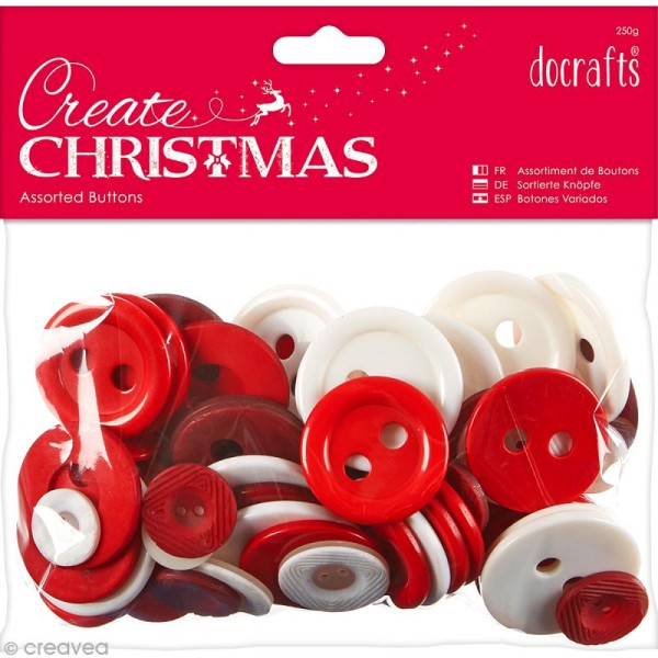 Assortiment boutons Noël Nordique - Create Christmas - 250 gr - Photo n°1